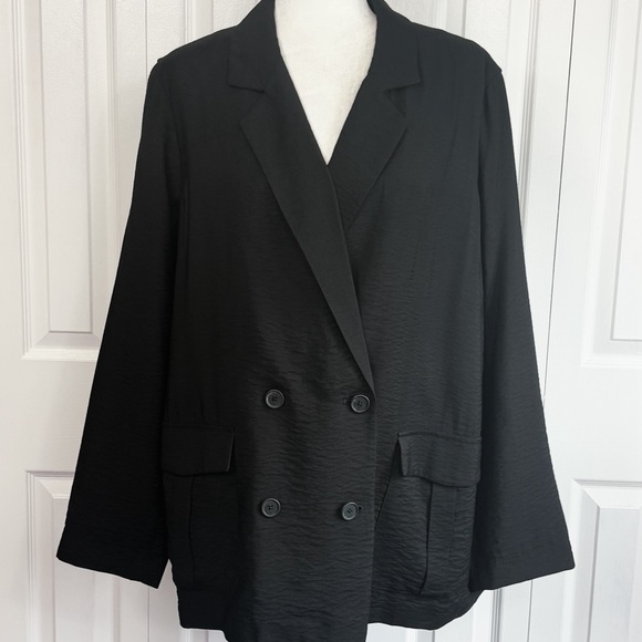 Simply Vera Vera Wang Black Double-Breasted Long Sleeve Blazer XXL - Picture 1 of 16